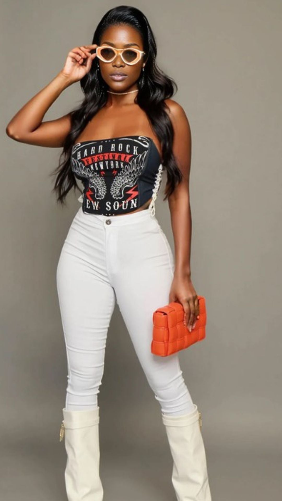 Hard Rock Corset Crop Top
