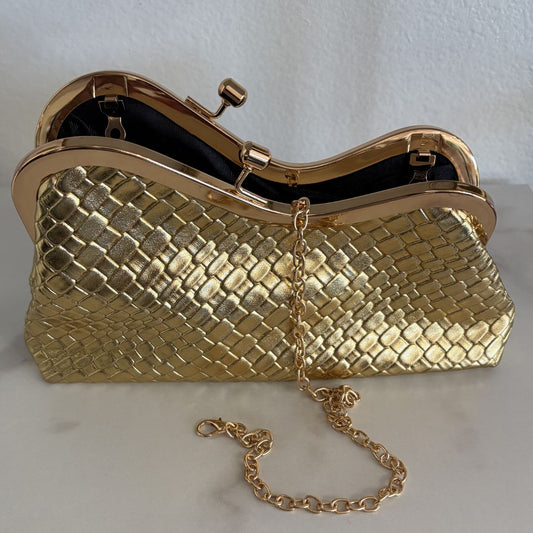 Gold Snake Print bag