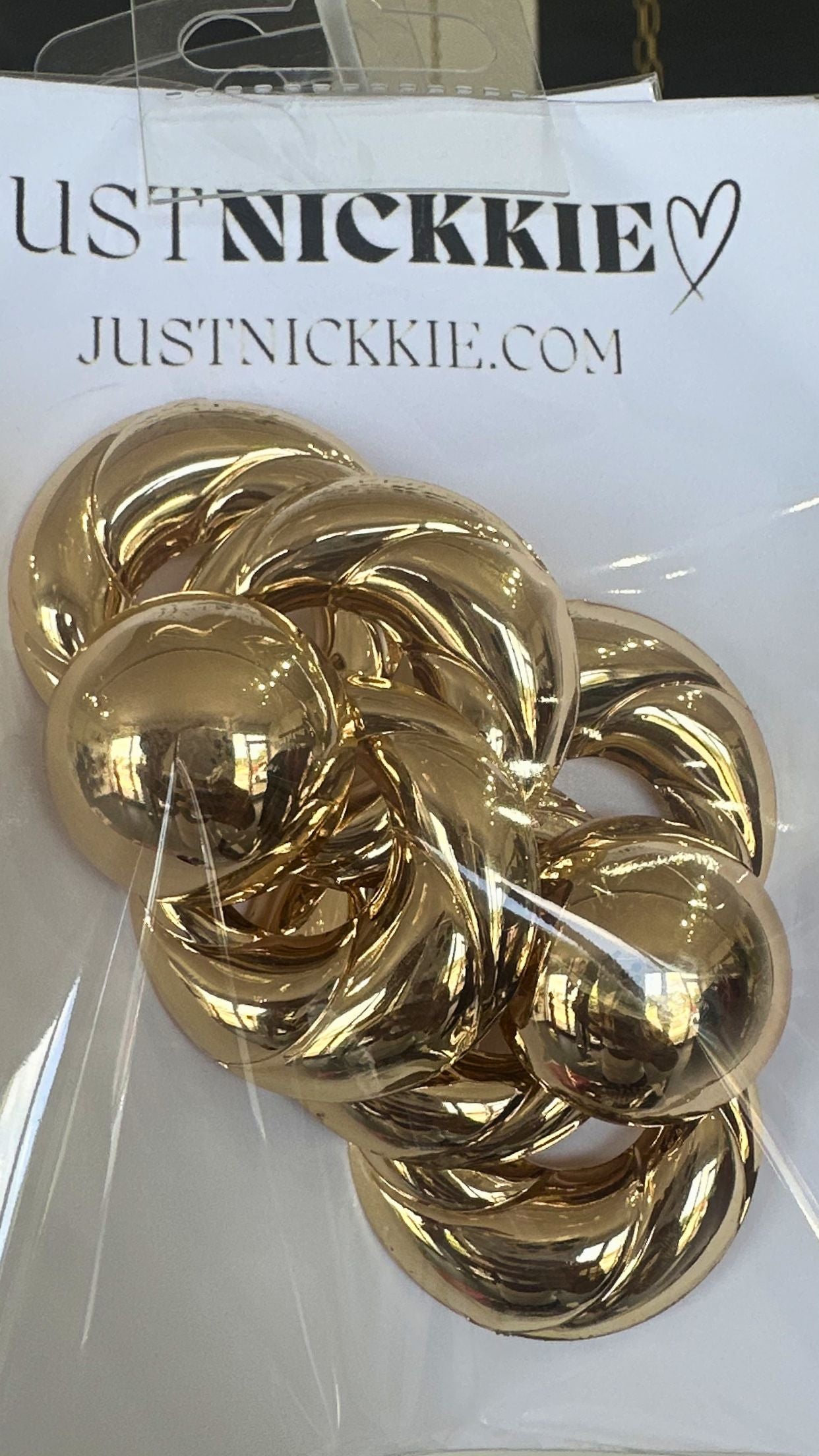 Gold Large Swirl Earrings