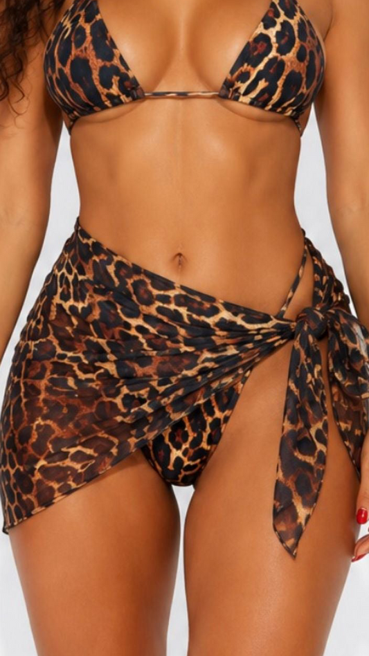 Swim Wrap-Animal Print