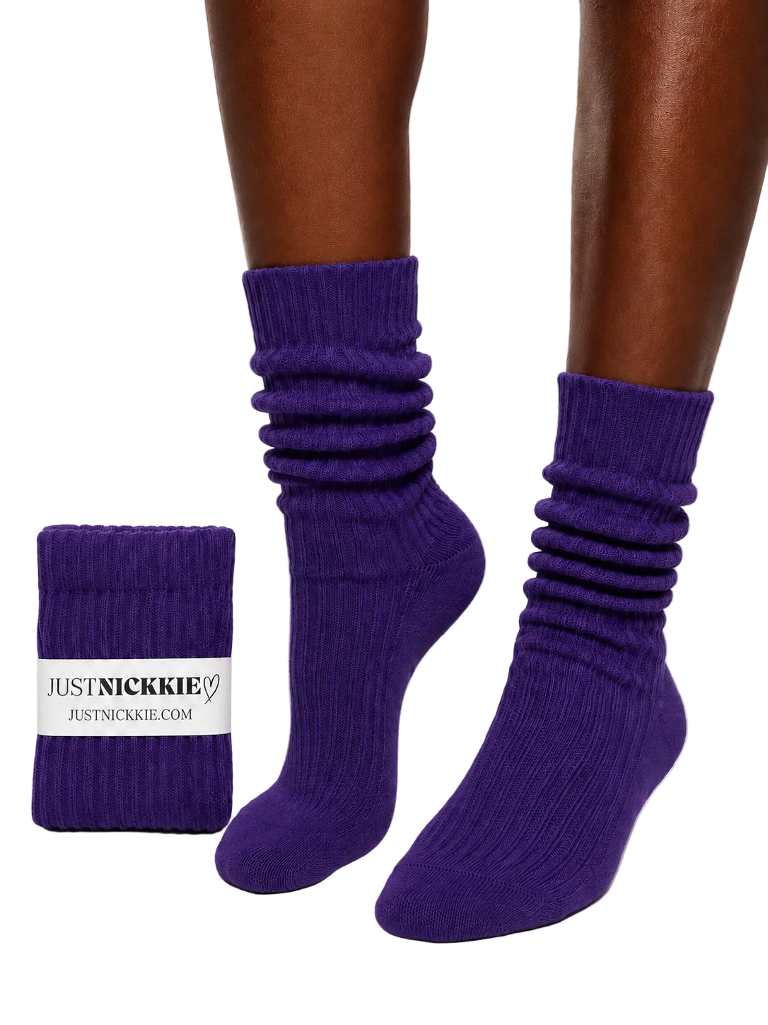 Scrunch Socks (Dark Purple)
