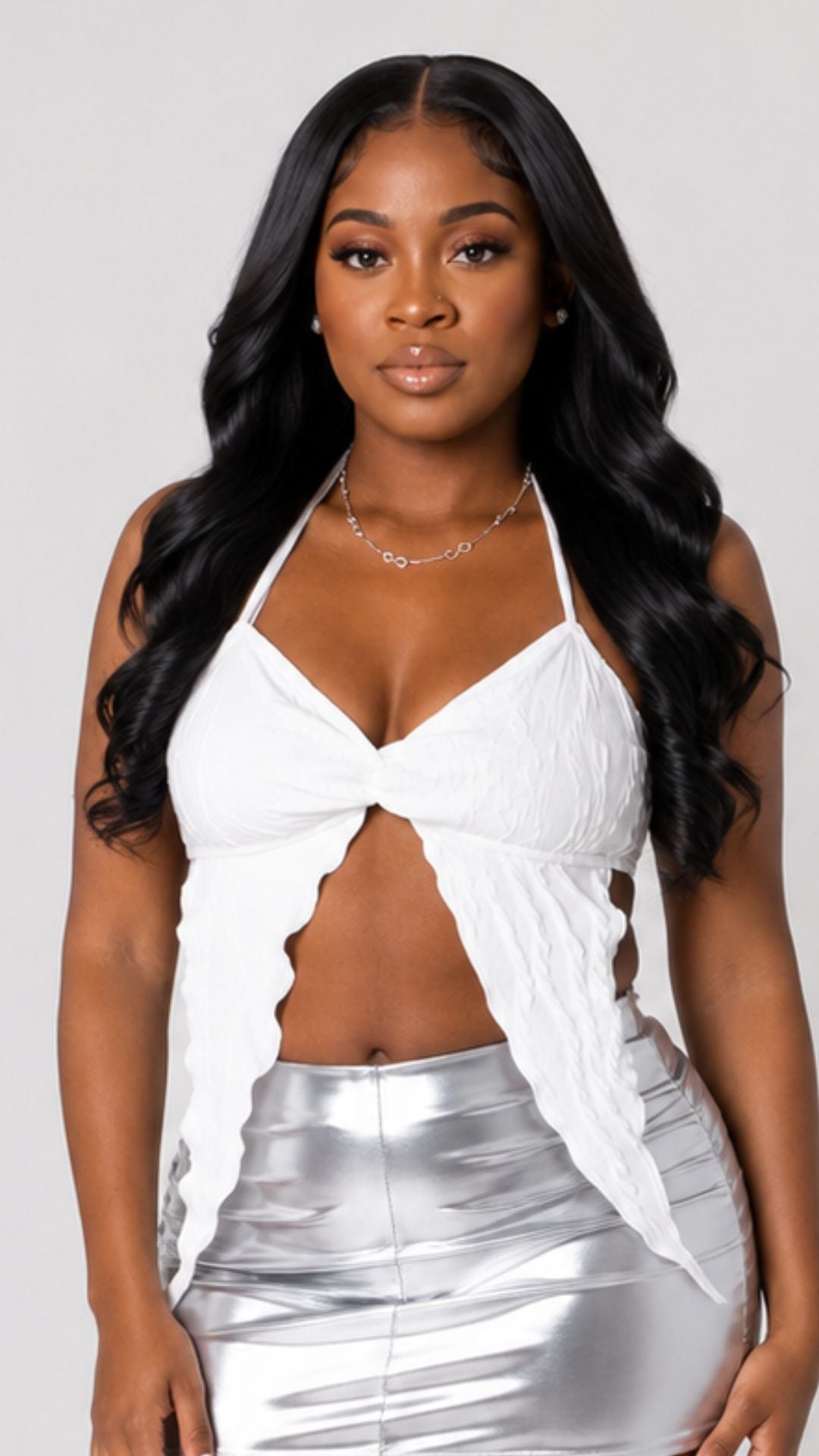 Kristy Split Halter (white)