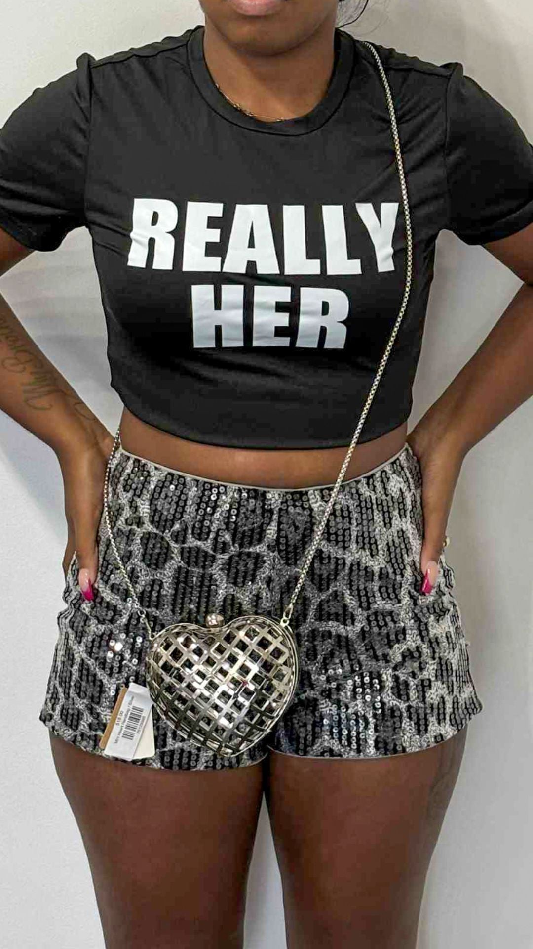 Really Her Black Tee