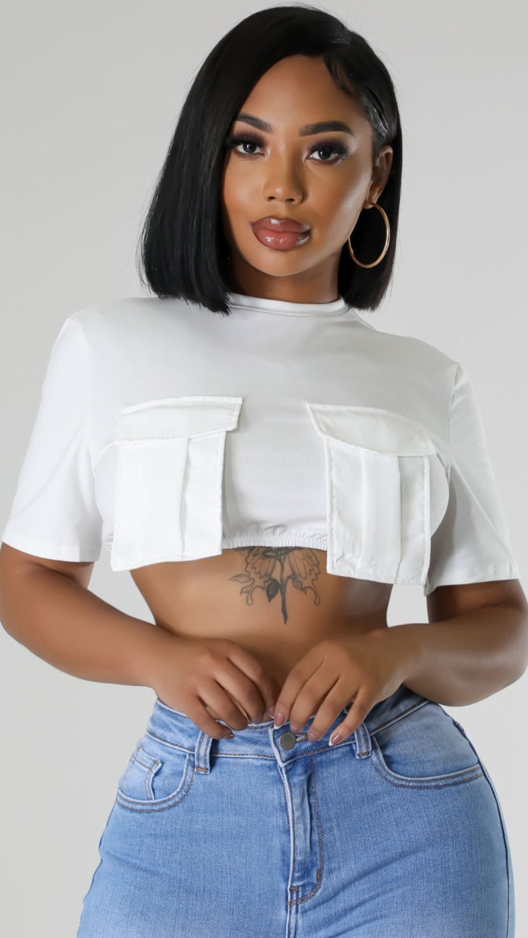 Rhea Double Pocket Crop Top