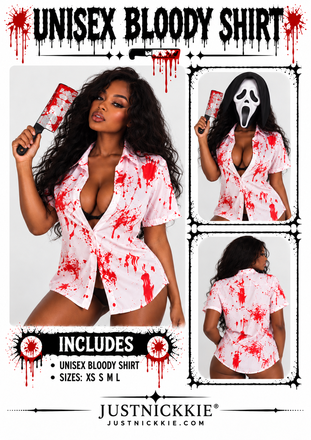 Bloody Haunted Button-Up Shirt
