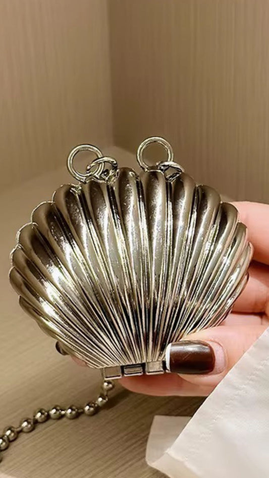 Mini Shell Bag/Silver