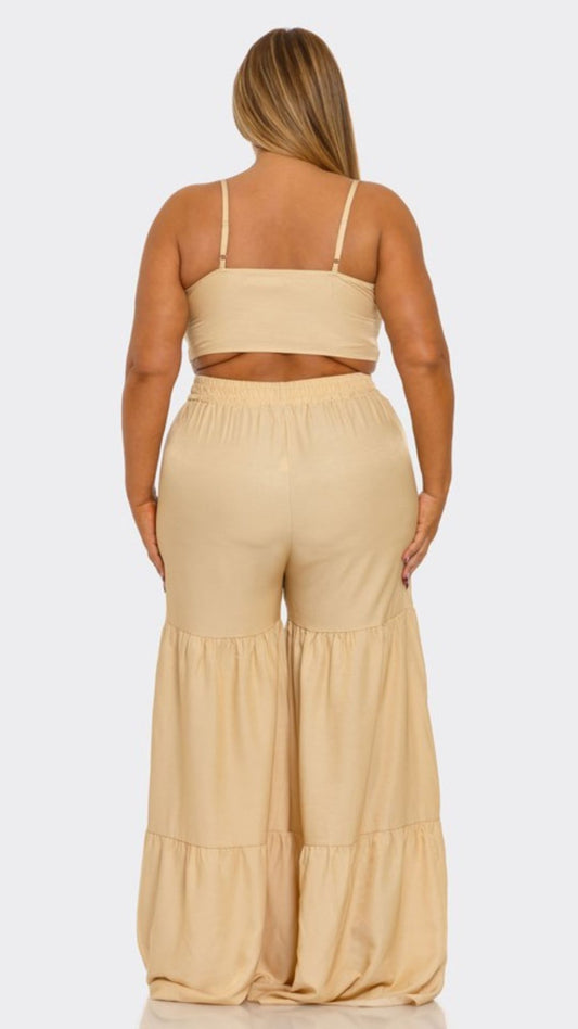 J’lisa Tie Pants  set (Plus Size)