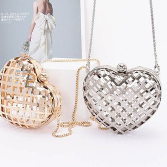 Heart silver bag
