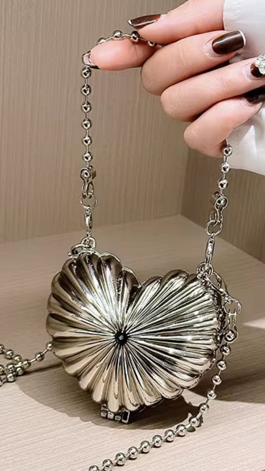 Mini Heart Bag/Silver