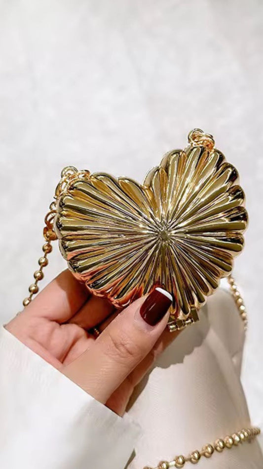 Mini Heart Bag/Gold