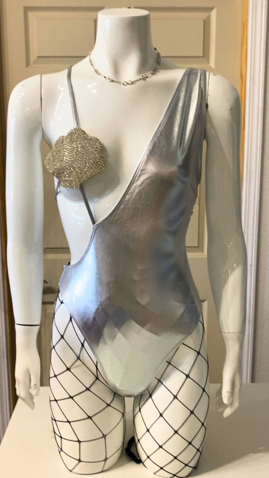 Silver Rave Body Suit