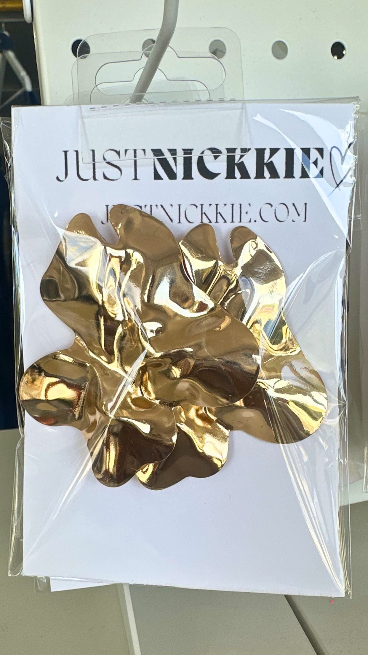 Gold Hammered Earring