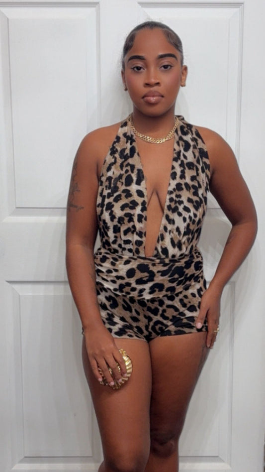 Animal Print Romper