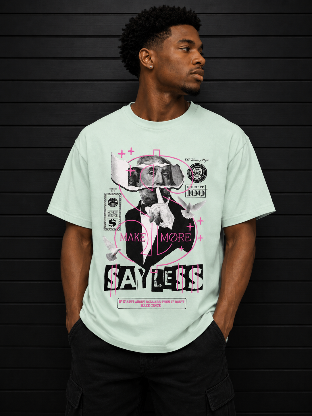 MAC MAKE MONEY SAY LESS SHIRT