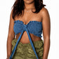 Jenny Denim Bow Tie Tube Top