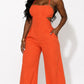 Orange Halter Jumpsuit