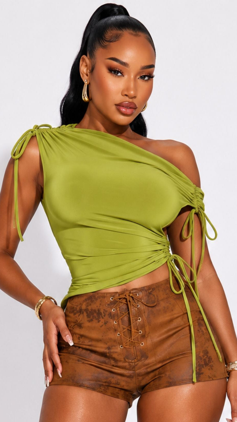 Brown suede Shorts