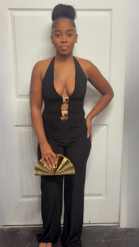 Black/Gold Jupsuit