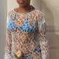 Too hot Netted Dress(White)