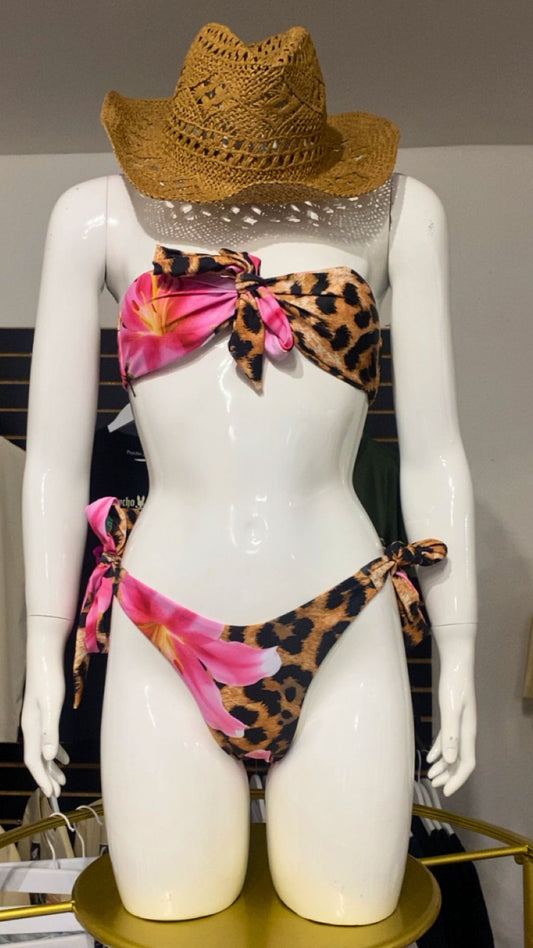Animal Print Flower Swim