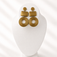 Gold Wooden Earrings
