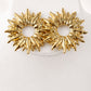 Gold Sun Star Earrings