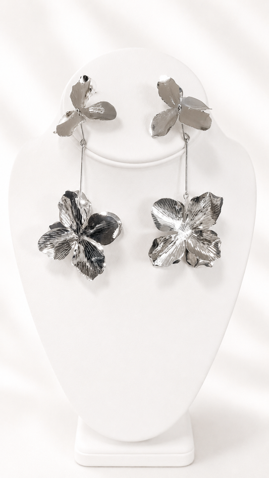 Hanging Flower (Silver)
