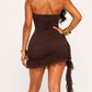 Zaria Brown Midi Dress