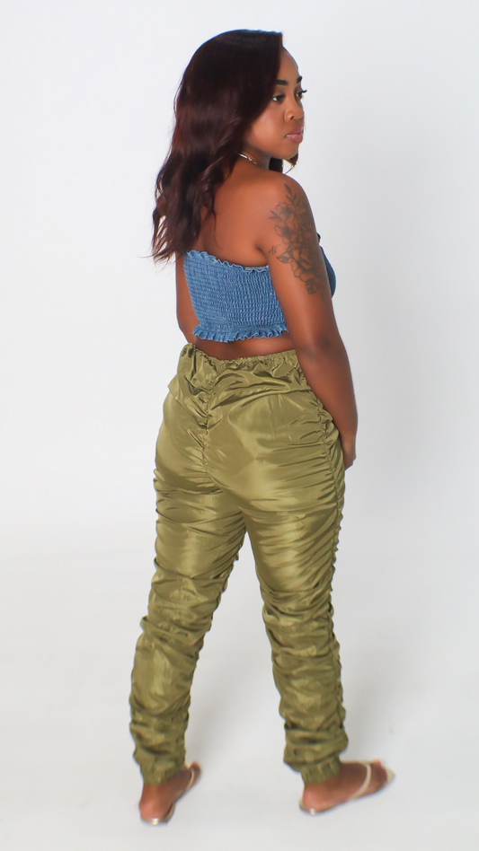 Jenny Denim Bow Tie Tube Top