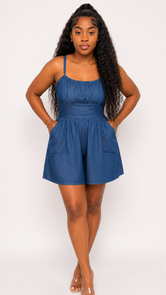So Ready Denim Romper