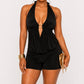 Katie Gold Bar Halter Romper