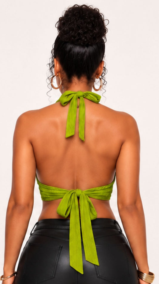 Maria Gold Bar Halter