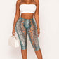 Multi Snake Print Capri