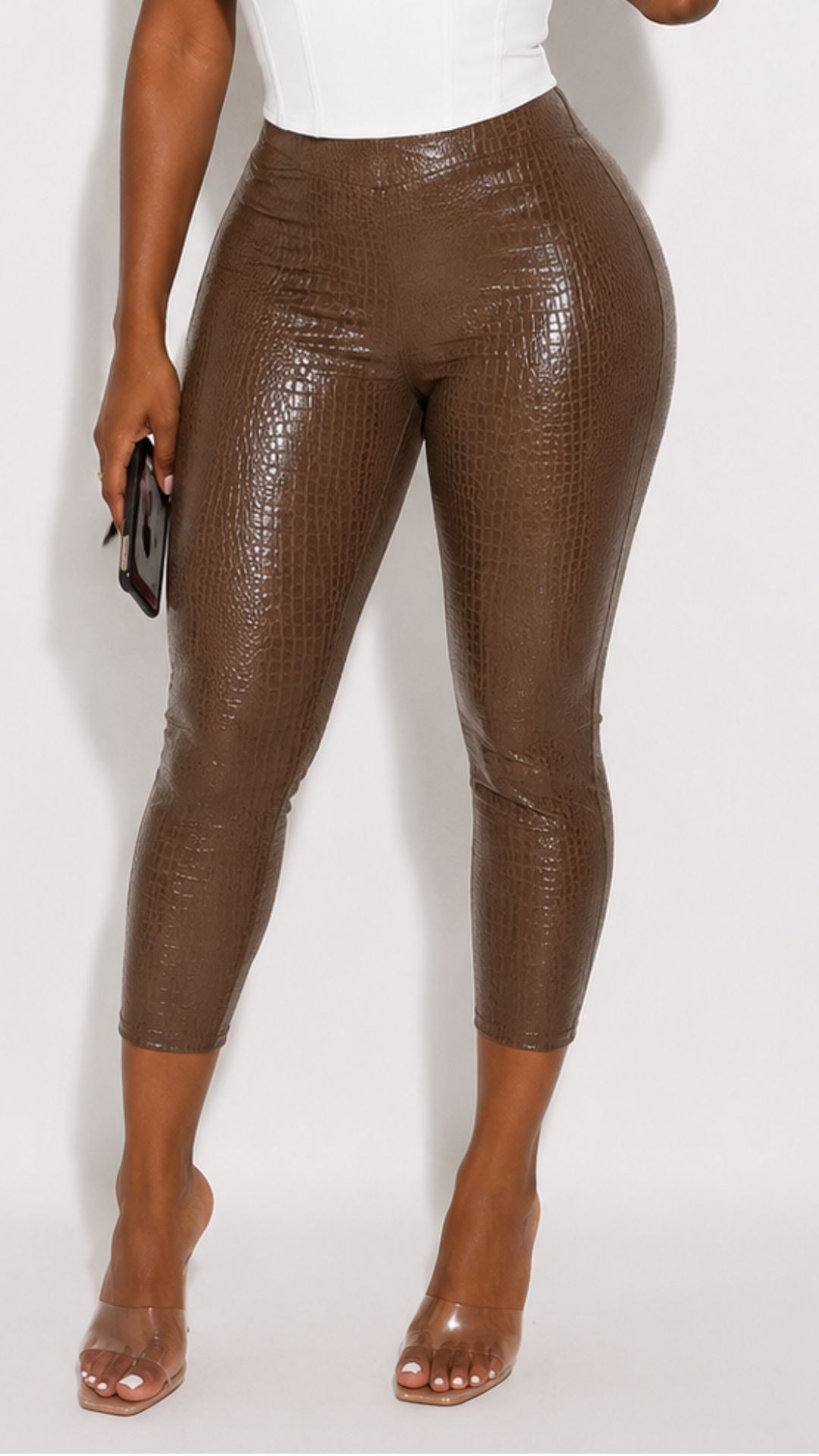 Brown Snake Skin Pants