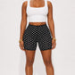 Black Polka Dot Biker Shorts