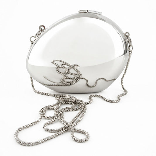 Mini Oval Purse (Silver)