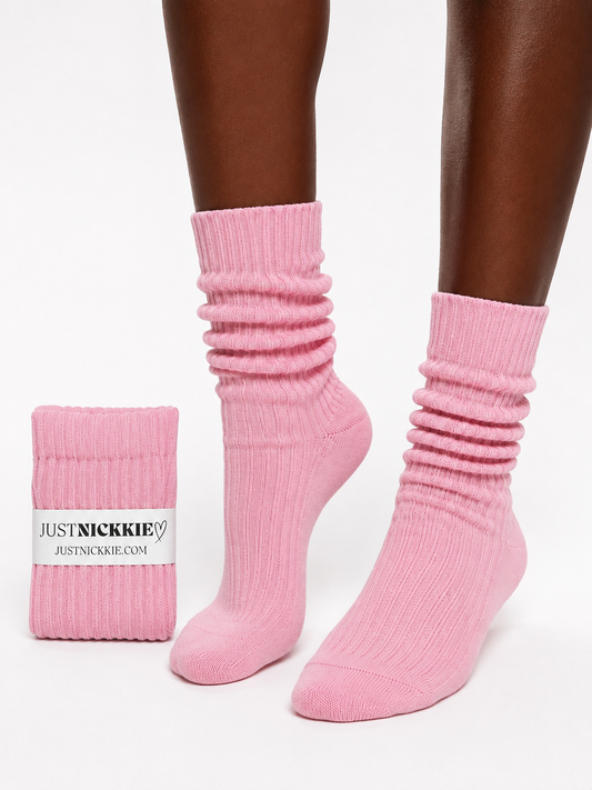 Scrunch Socks(Light Pink)