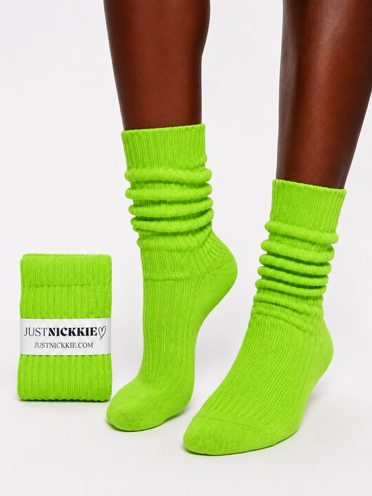 Scrunch Socks(Bright Green)