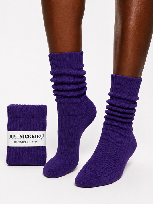 Scrunch Socks(Dark Purple)