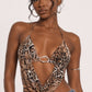 Animal Print Cow Neck Top