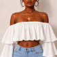 Kia White Crop Top