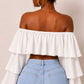 Kia White Crop Top