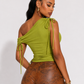 Sage Green Scrunched Top