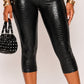 Black Snake Skin Pants
