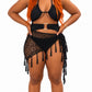 Crochet Tassel Cover Up (Black)