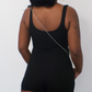 Black ribbed Romper