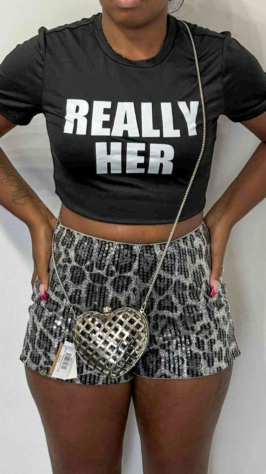 Really Her Black Tee