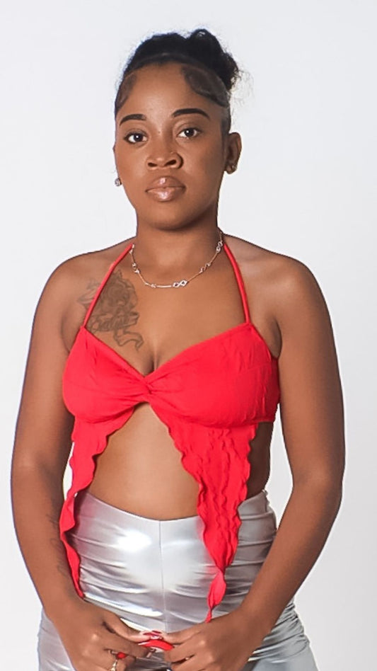 Kristy Split Halter (Red)