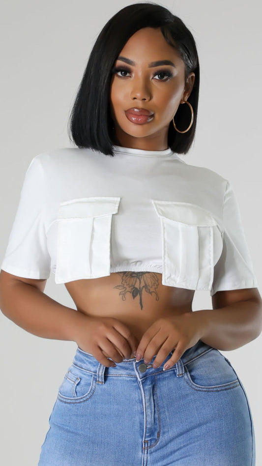Rhea Double Pocket Crop Top