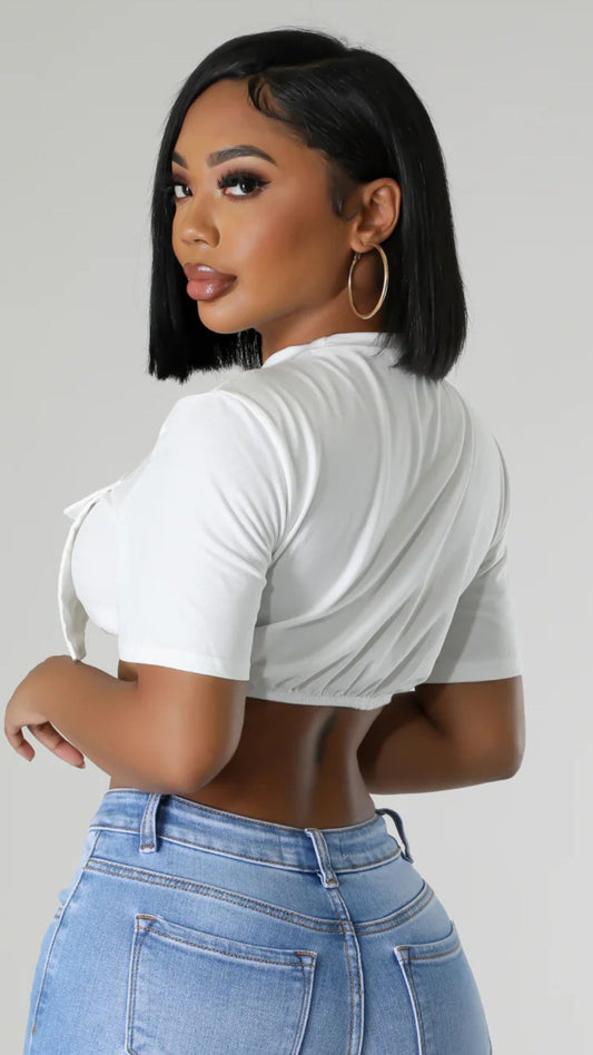 Rhea Double Pocket Crop Top